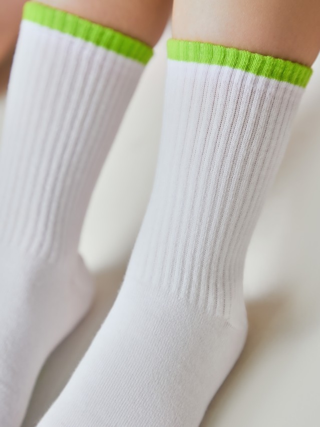 Children's socks CONTE-KIDS ACTIVE, s.16, 1021 white-lettuce green - 3
