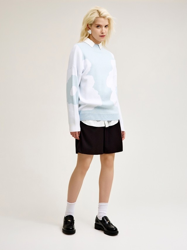 Women's pullover CONTE ELEGANT LDK24122, s.170-84, blue-white - 4
