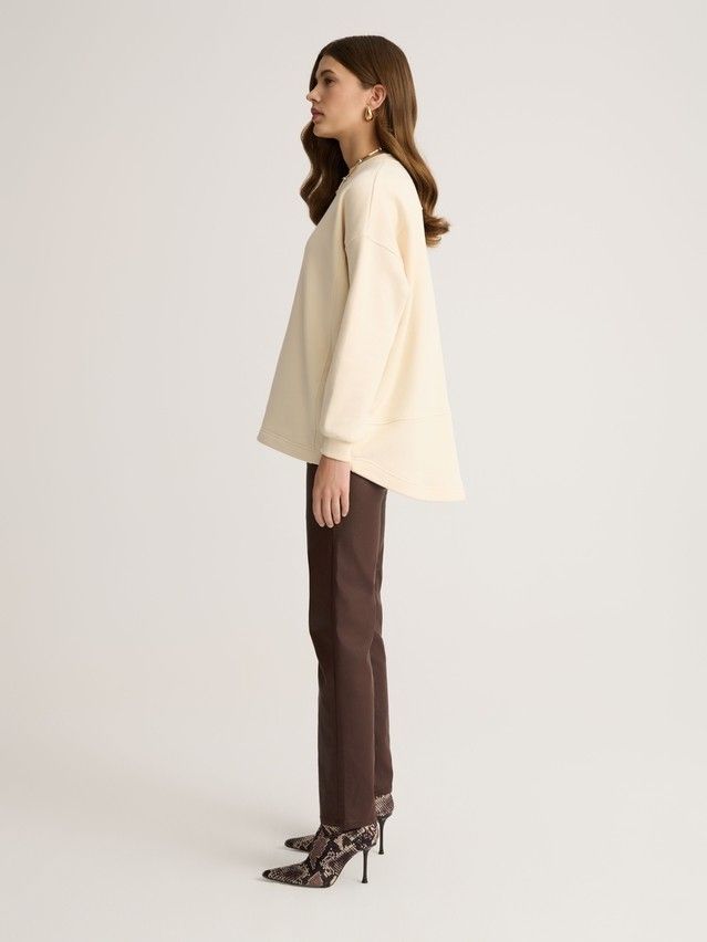 Women's polo neck shirt CONTE ELEGANT LD 2829, s.170-100, milk - 3
