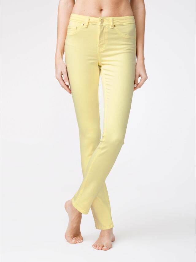 Denim trousers CONTE ELEGANT CON-38Y, s.170-102, pastel yellow - 2