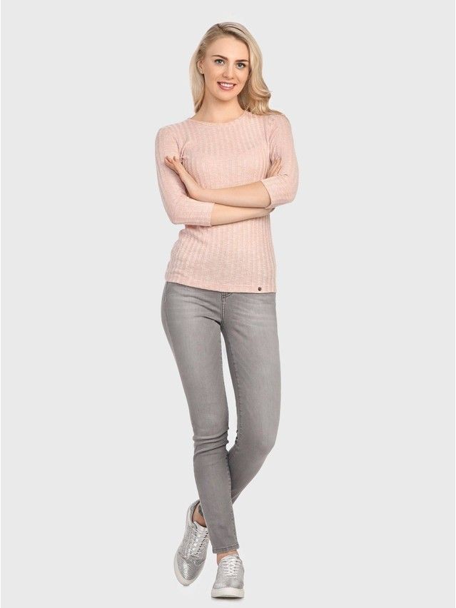 Women's polo neck shirt CONTE ELEGANT LD 710, s.170-100, powder - 3