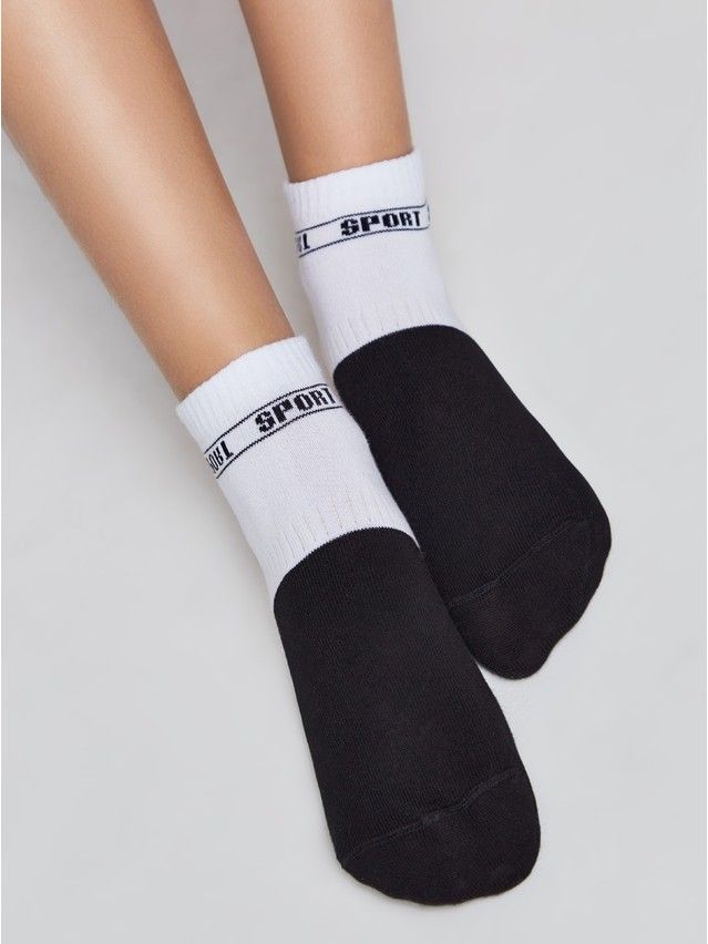 Children's socks CONTE-KIDS ACTIVE, s.36-37, 510 white-black - 1