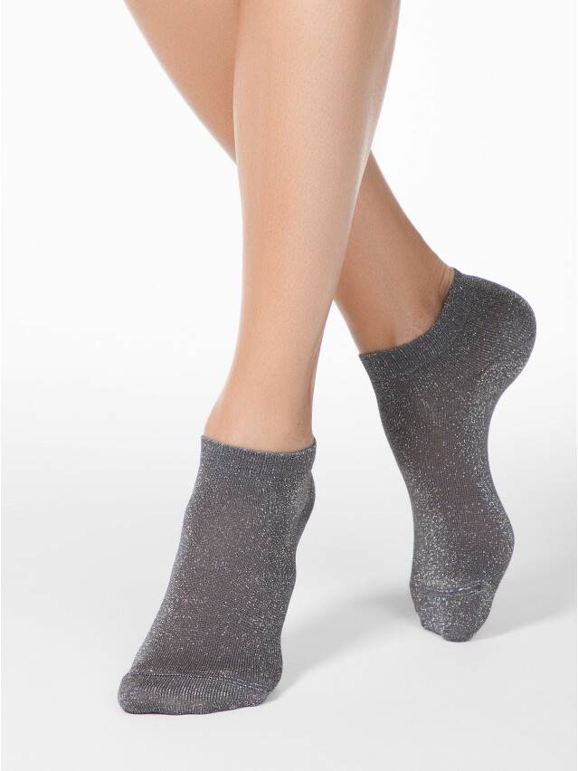 Women's socks CONTE ELEGANT ACTIVE (anklets, lurex),s.23, 000 ash grey - 1