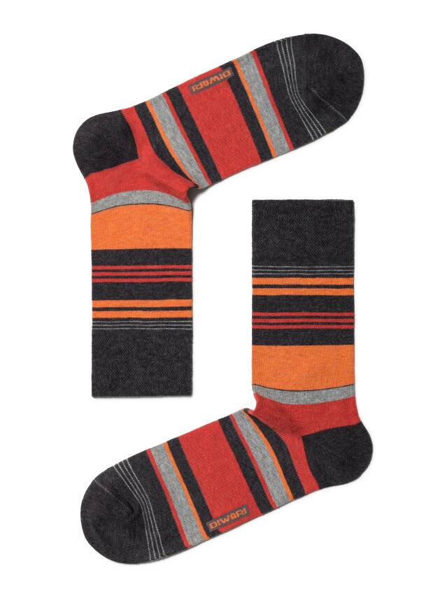 Men's socks HAPPY 15С-23SP, rives. 40-41, 129 dark gray-red - 1