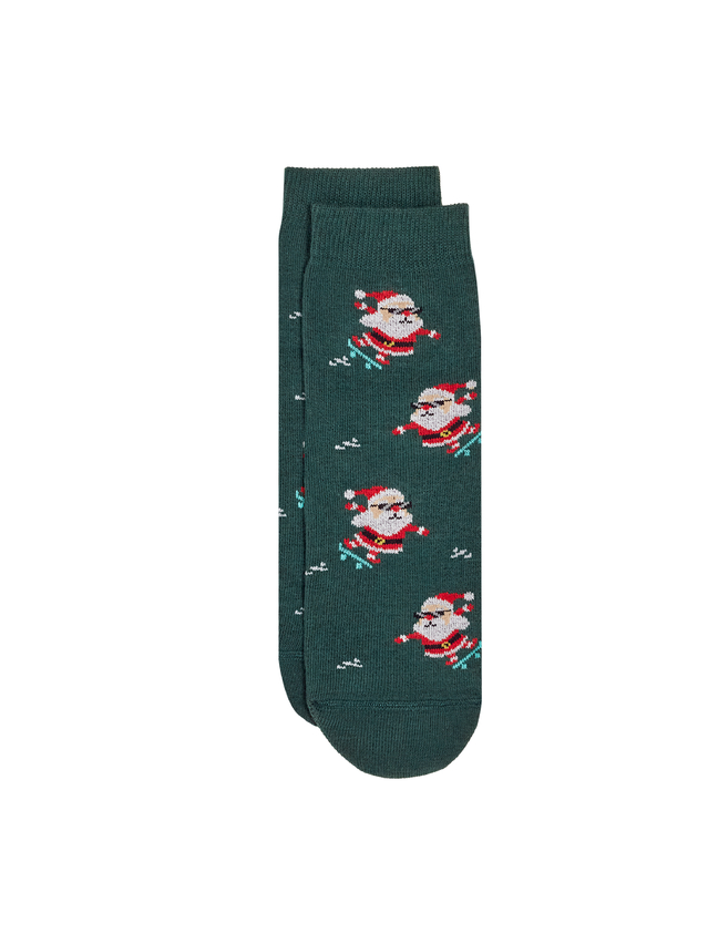 Children's socks CONTE-KIDS NEW YEAR, s.16-18, 1034 dark green - 1