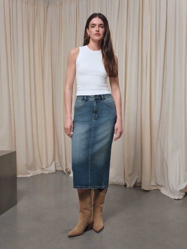 Denim skirt CONTE CON-836, s.170-90, blue - 1