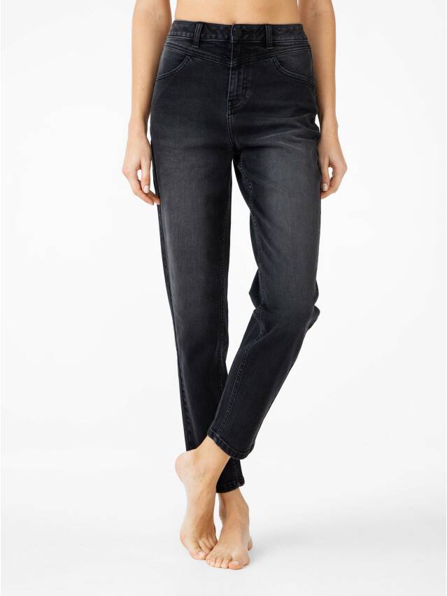 Denim trousers CONTE ELEGANT CON-314, s.170-102, washed black - 8