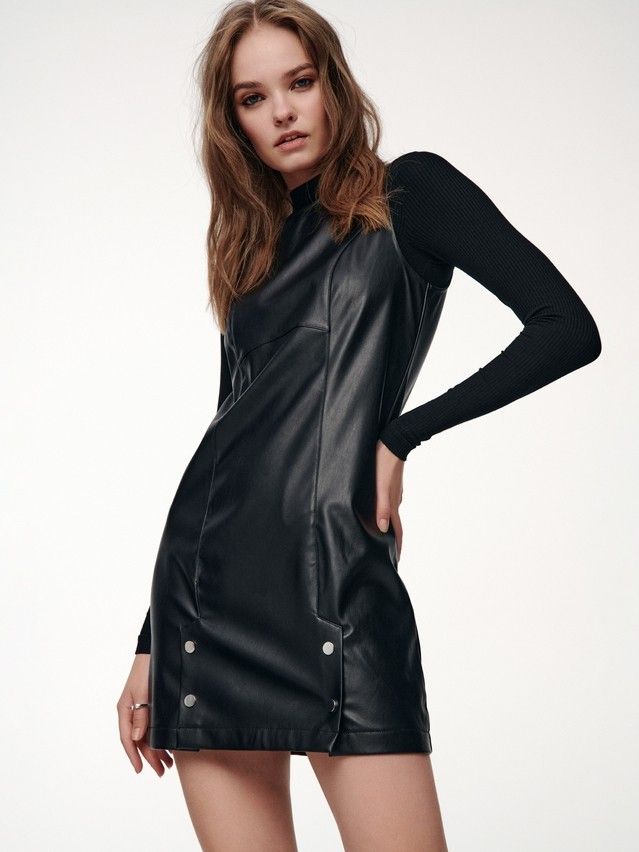 Women's pinafore dress CONTE ELEGANT LSF 2437, s.170-88-94, black - 3