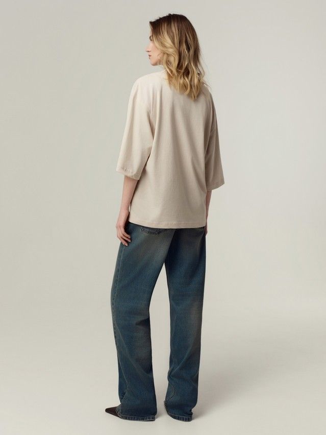 Women's polo neck shirt CONTE LD 3449, s.170-88, beige-coffee - 2