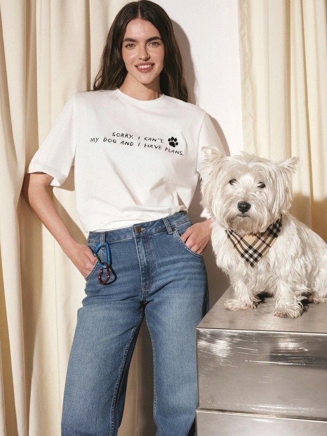 Women's polo neck shirt CONTE ELEGANT LD 3036, s.170-92, white-my dog - 1