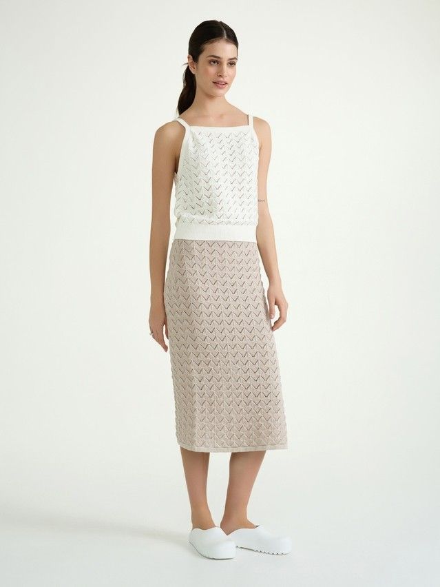 Women's skirt CONTE ELEGANT LDK2446, s.170-90, beige - 1
