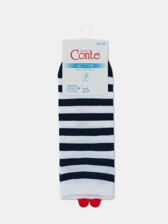 Women's socks CONTE ELEGANT ACTIVE, s.23, 223 white-navy - 7