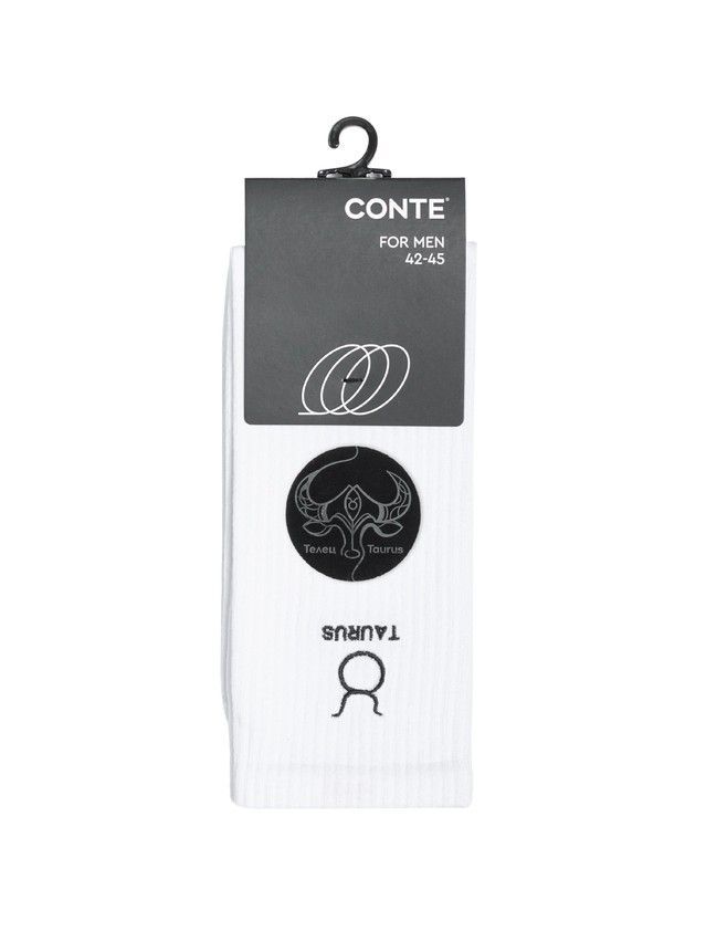 Men's socks CONTE, s.27-29, 637 white - 4