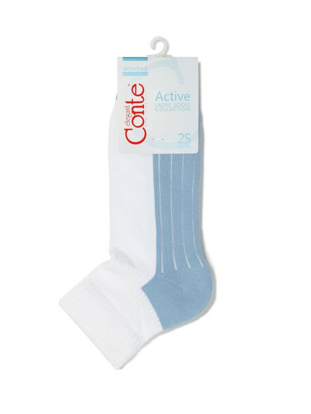 Women's socks CONTE ELEGANT ACTIVE, s.23, 026 white-blue - 3