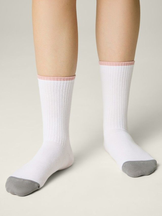 Children's socks CONTE-KIDS ACTIVE, s.16, 1021 white-ash pink - 1
