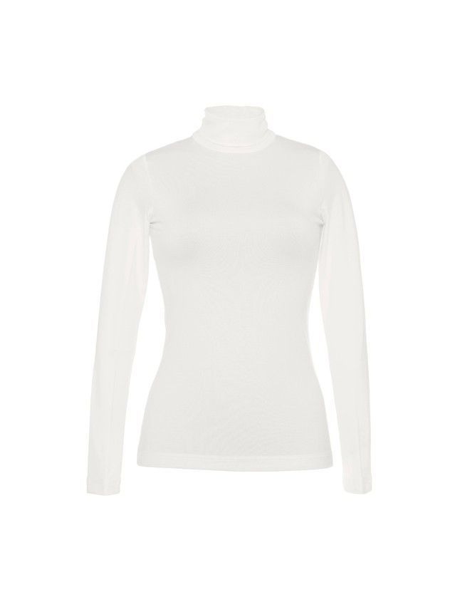 Women's polo neck shirt CONTE ELEGANT LD 600, s.158,164-100, milky - 1