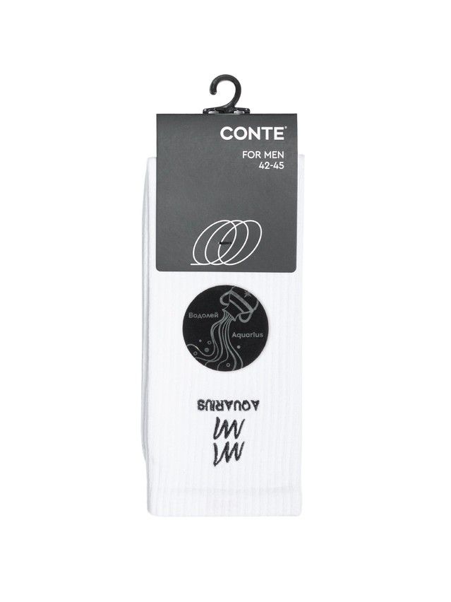 Men's socks CONTE, s.27-29, 669 white - 4