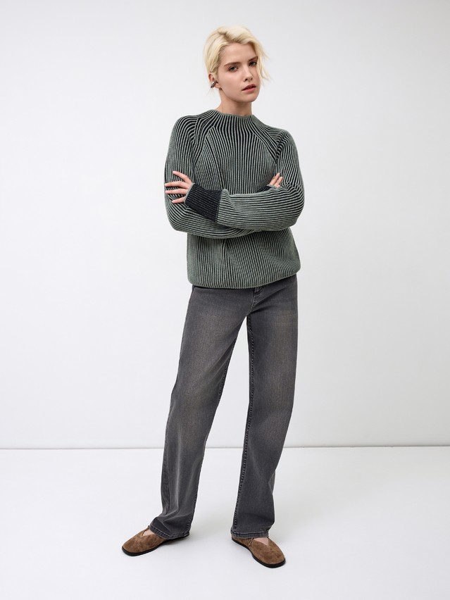 Women's pullover CONTE ELEGANT LDK24121, s.170-84, khaki-black - 5