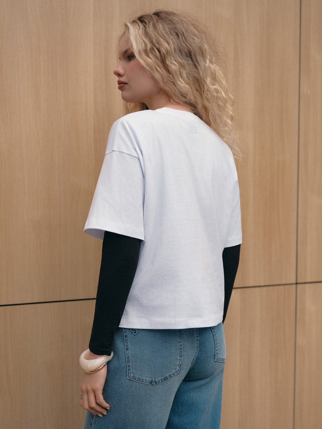 Women's polo neck shirt CONTE ELEGANT LD 3032, s.170-92, white-sphinx - 5