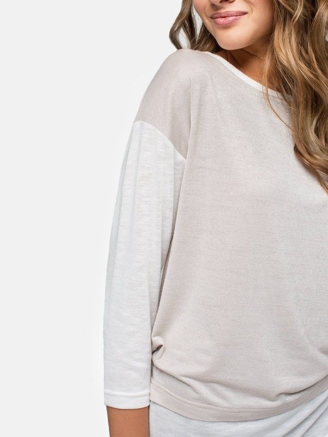 Women's polo neck shirt CONTE ELEGANT LD 629, s.158,164-100, beige - 2
