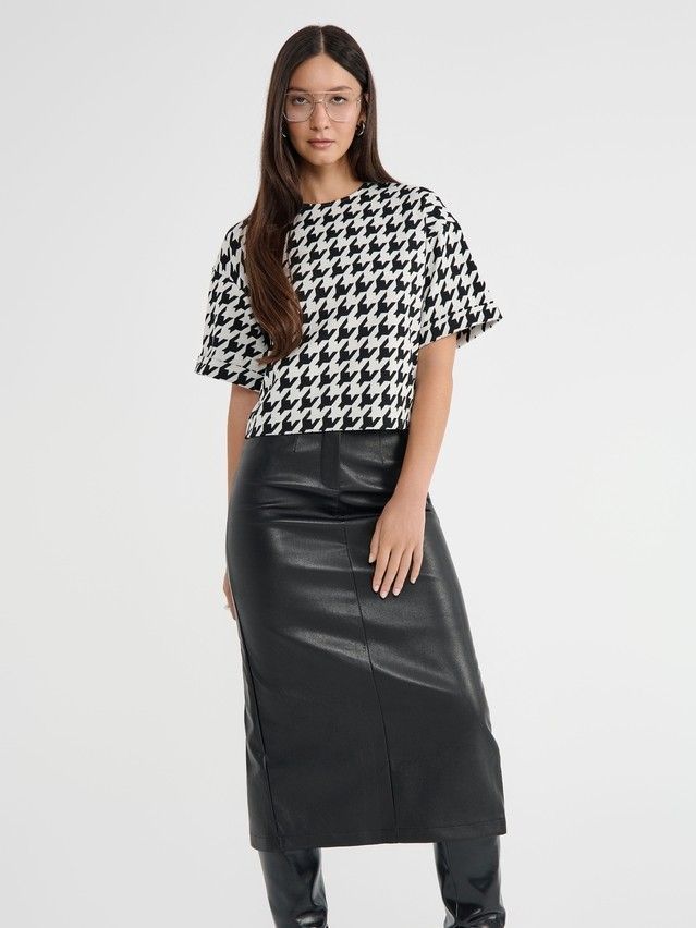Women's polo neck shirt CONTE ELEGANT LD 2809, s.170-92, dogtooth - 3