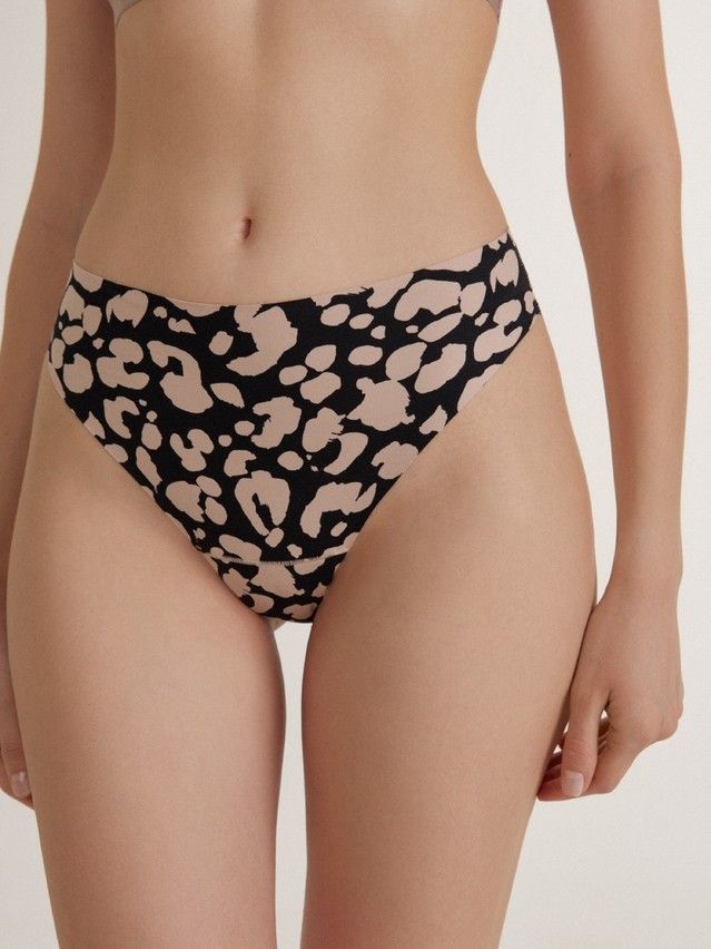 Women's panties CONTE ELEGANT INVISIBLE LBR 3311, s.90, black-leopard - 1