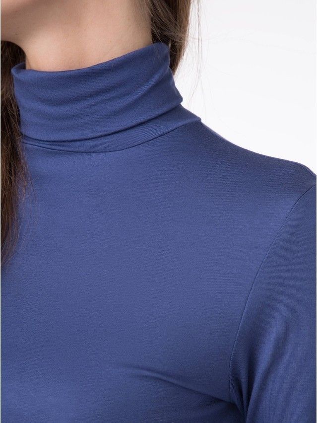 Women's polo neck shirt CONTE ELEGANT LD 820, s.170-92, denim - 3