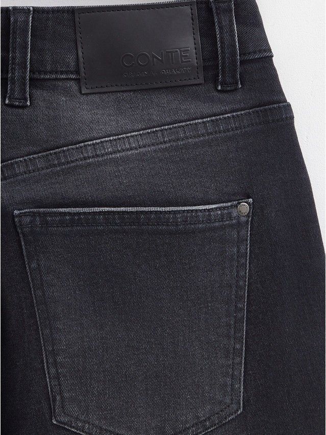 Denim trousers CONTE ELEGANT CON-661, s.170-102, black - 11