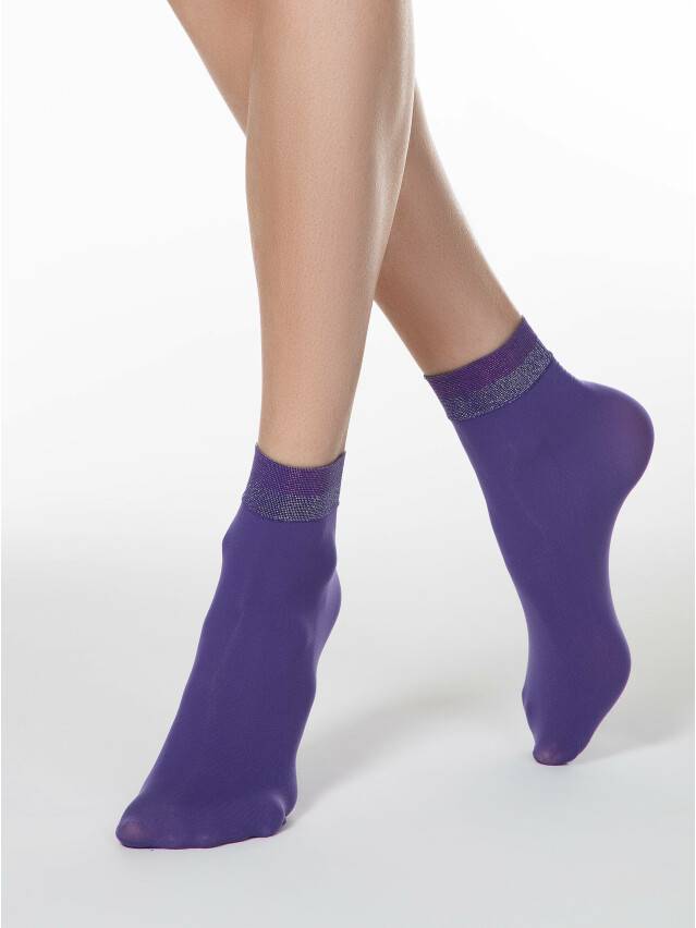 Women's socks CONTE ELEGANT FANTASY, s.23-25, silver-violet - 1