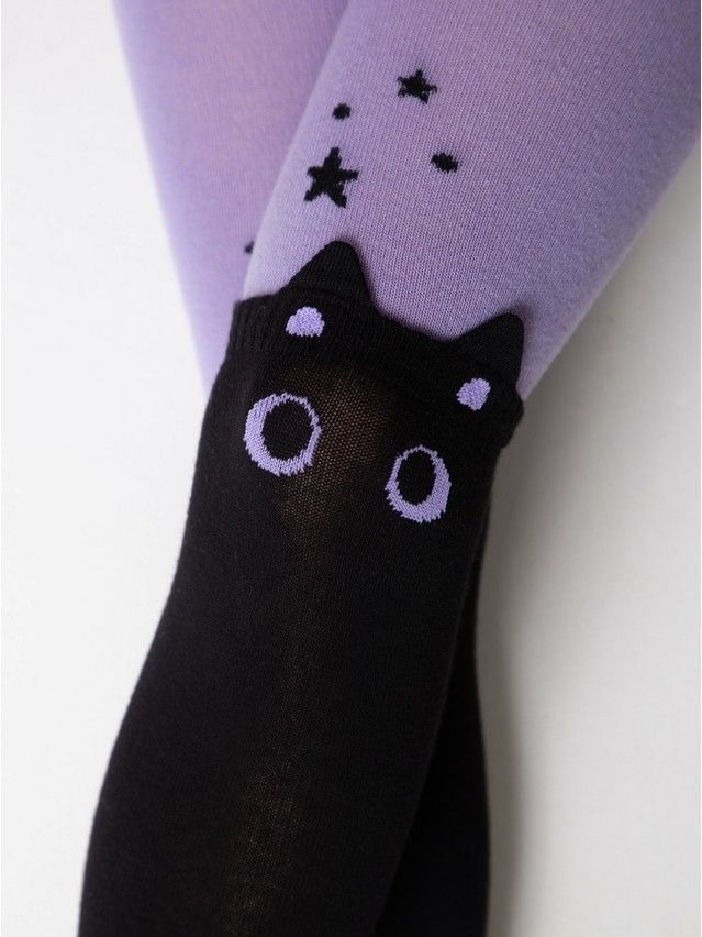 Children's tights CONTE-KIDS TIP-TOP, s.128-134 (20),689 black-lilac - 2