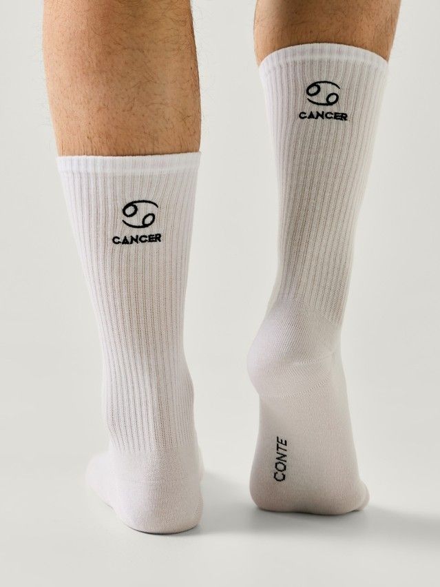 Men's socks CONTE, s.27-29, 636 white - 1