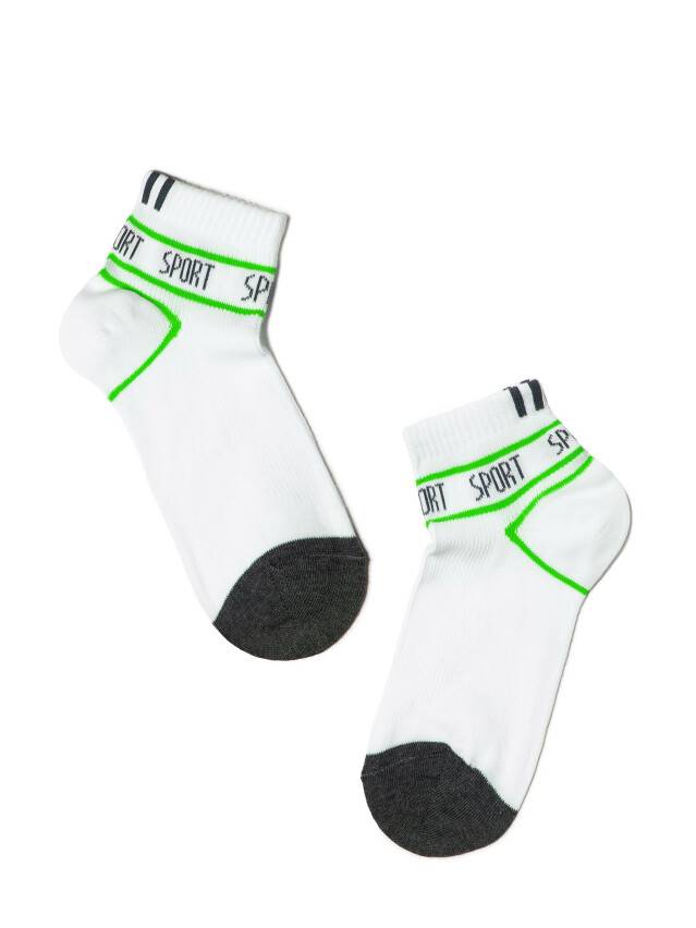 Children's socks CONTE-KIDS ACTIVE, s.30-32, 316 white-lettuce green - 1