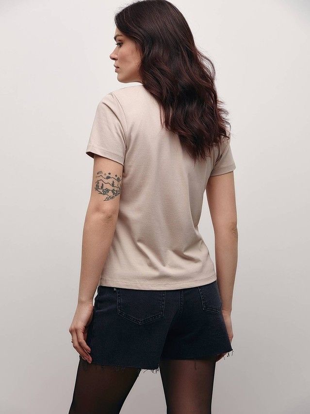 Women's polo neck shirt CONTE ELEGANT LD 1665, s.170-92, beige - 3