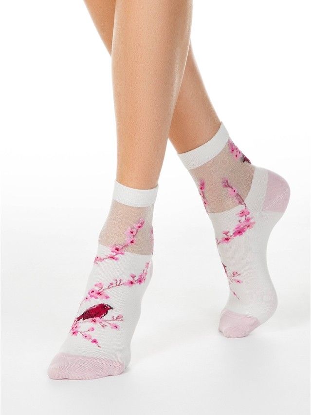Women's cotton socks CLASSIC (rete) 16C-83SP, s. 36-37, 216 milky - 1
