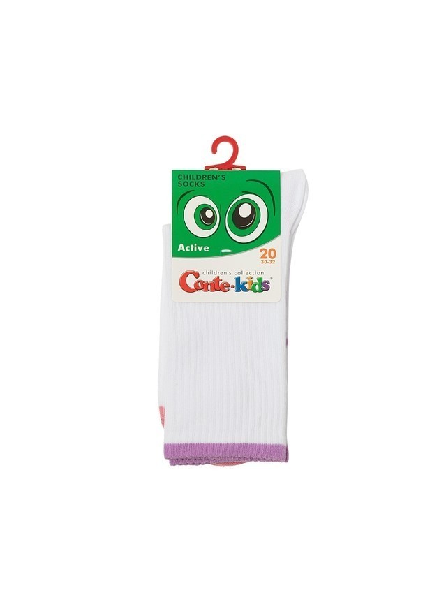 Children's socks CONTE-KIDS ACTIVE, s.16, 1021 white-lilac - 5