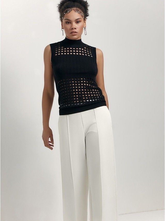 Women's trousers CONTE ELEGANT LBK 1794, s.164-102, ecru - 3