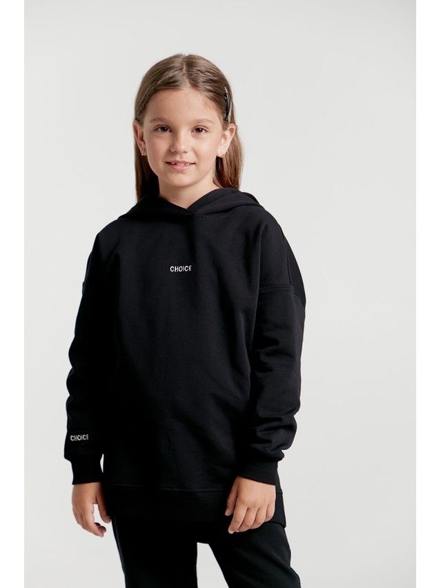 Polo neck shirt for girls CONTE ELEGANT DD 1452, s.104,110-56, black - 3