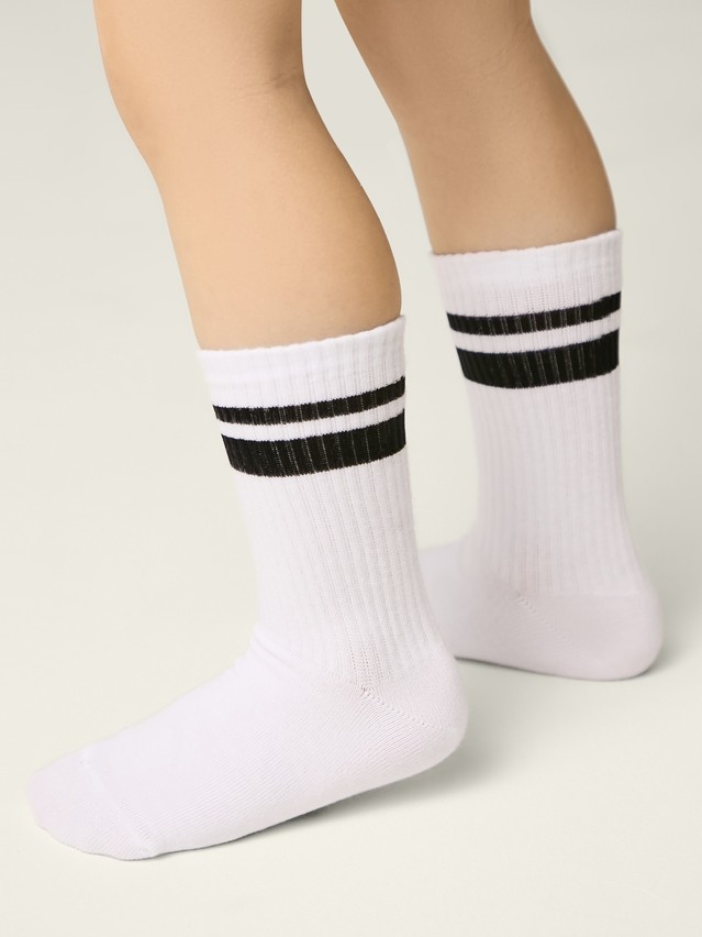 Children's socks CONTE-KIDS ACTIVE, s.16, 1020 white-black - 1