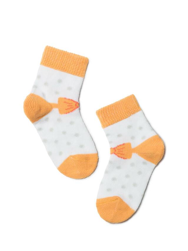 Children's socks CONTE-KIDS TIP-TOP, s.12-14, 215 white-orange - 1