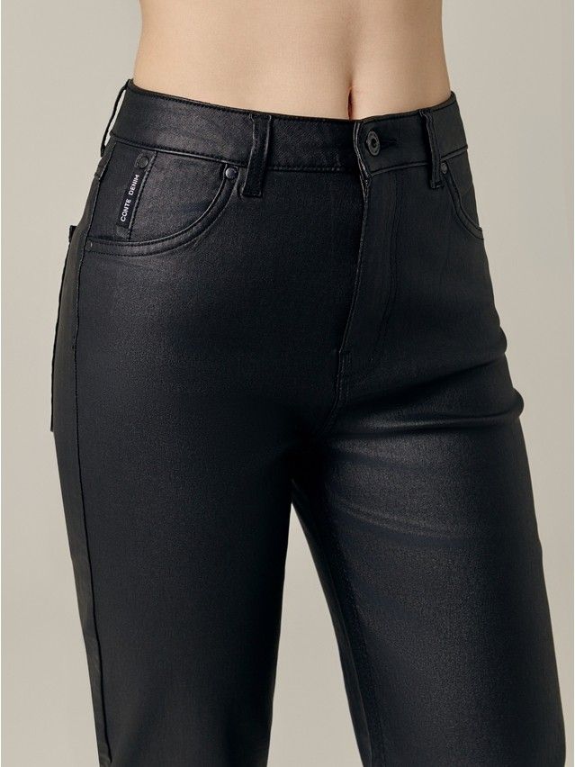 Denim trousers CONTE ELEGANT CON-710, s.170-102, black - 9