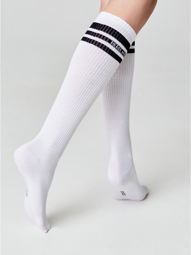 Women's knee high socks CONTE ELEGANT CLASSIC, s.23-25, 009 white - 3