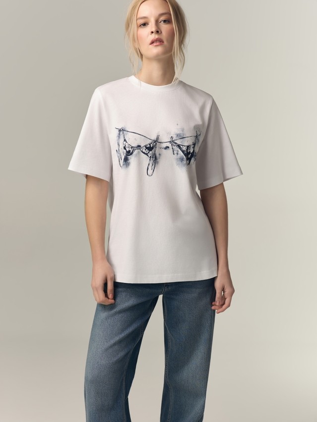 Women's polo neck shirt CONTE ELEGANT LD 3036, s.170-92, white-lingerie - 4