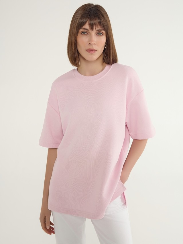 Women's polo neck shirt CONTE ELEGANT LD 3081, s.170-100, crystal pink - 3