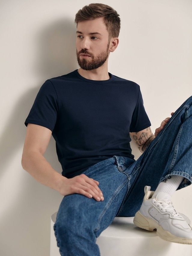 Men's pullover DiWaRi BASIC MF 309-10, s.182,188-104, dark navy - 1