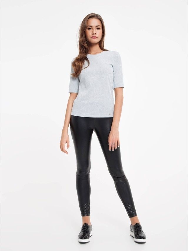 Women's polo neck shirt CONTE ELEGANT LD 855, s.170-92, silver - 4