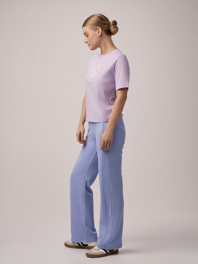 Women's polo neck shirt CONTE ELEGANT LD 2951, s.170-100, lavender-daisy - 2