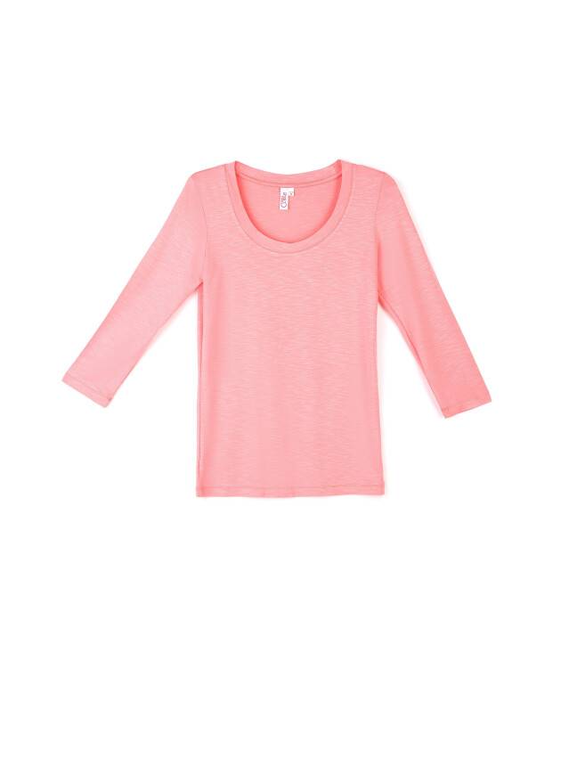 Women's polo neck shirt CONTE ELEGANT LD 478, s.158,164-100, coral red - 1