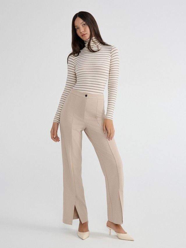 Women's trousers CONTE ELEGANT LBK 2820, s.164-102, beige - 2