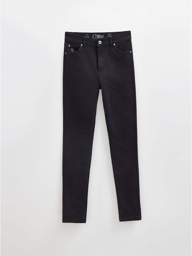 Denim trousers CONTE ELEGANT CON-670, s.170-102, black - 9