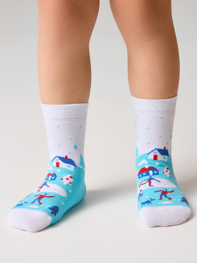 Children's socks CONTE-KIDS NEW YEAR, s.16-18, 1025 turquoise - 1
